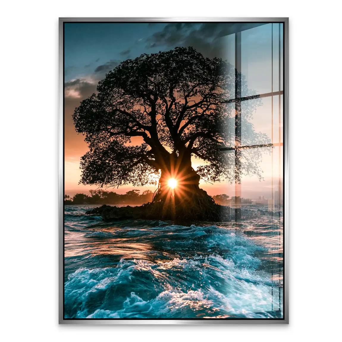 Sonnenbaum Acrylglasbild