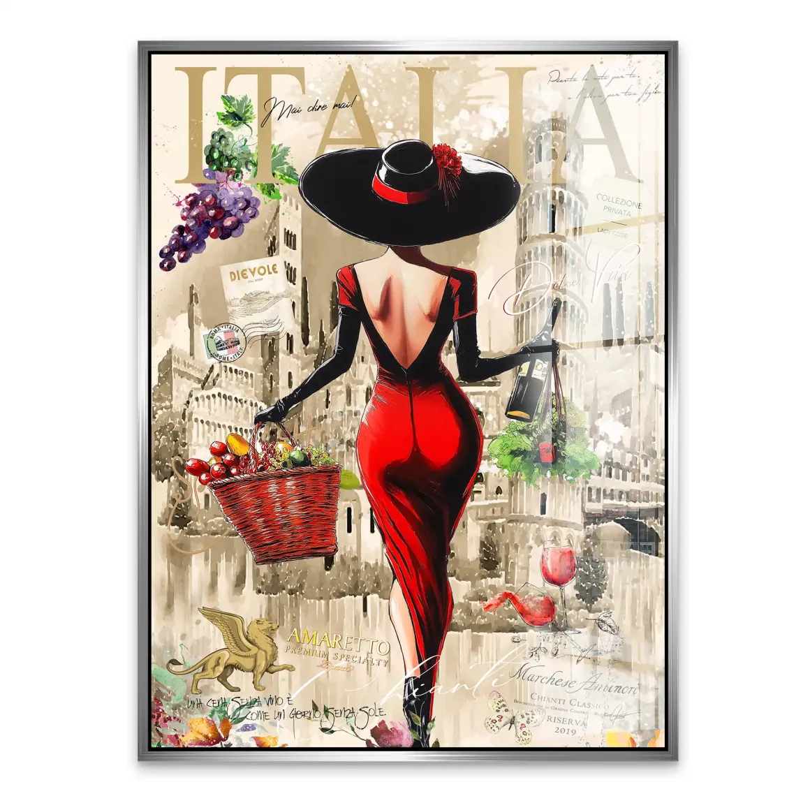 Dolce Vita Rosso Flair Acrylglasbild INGALERIE