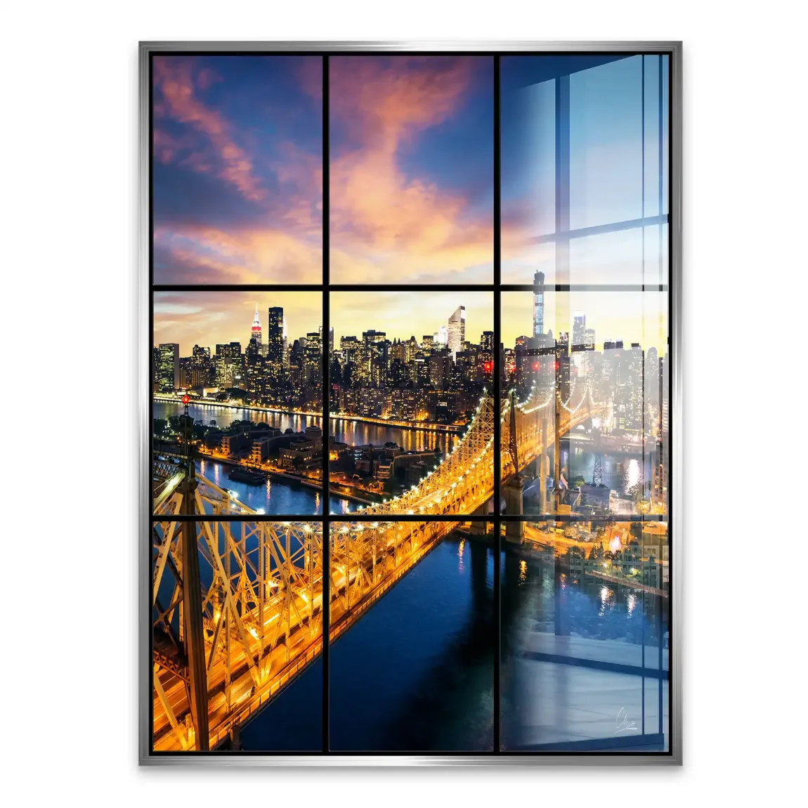 City Lights Manhattan Acrylglasbild