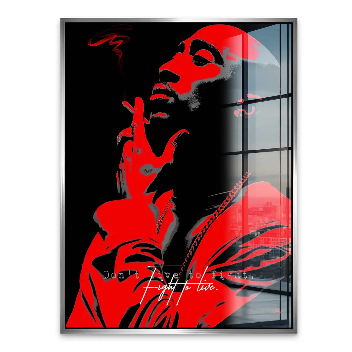Tupac Fight Acrylglasbild