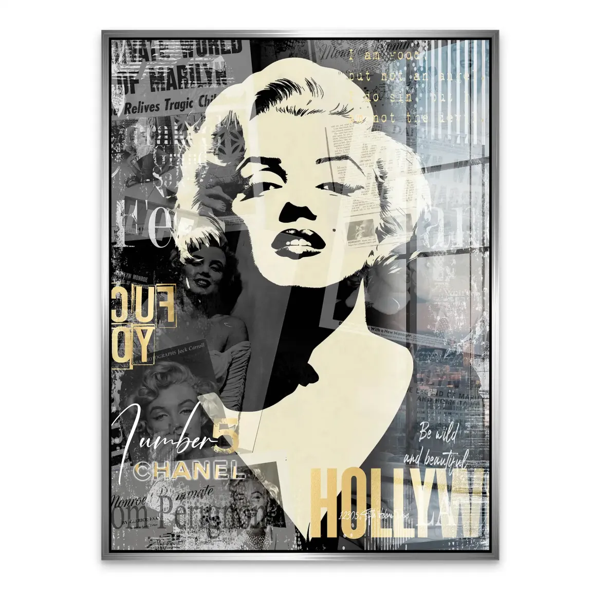 Marilyn Monroe Glamour News Acrylglasbild