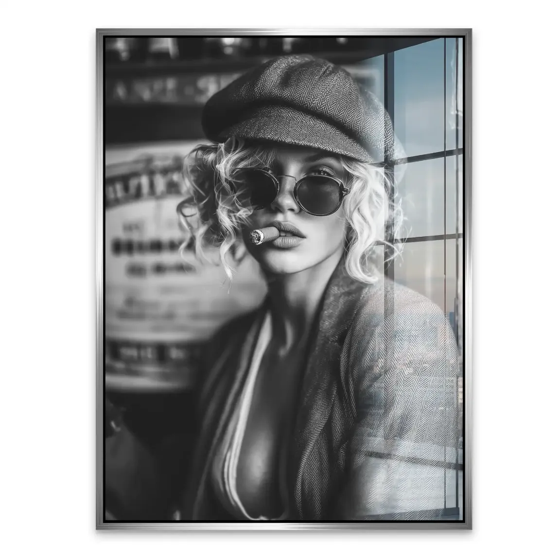 Smoked Confidence Noir Acrylglasbild