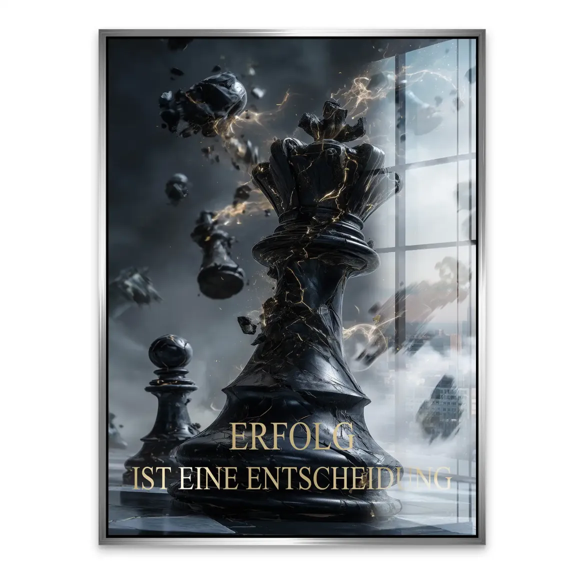 Schwarze Entscheidung Acrylglasbild