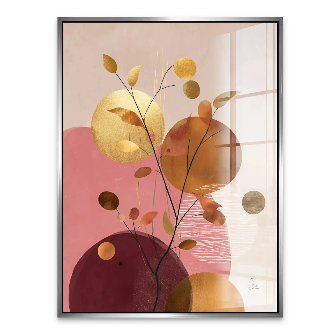 Golden Terra Harmony Acrylglasbild