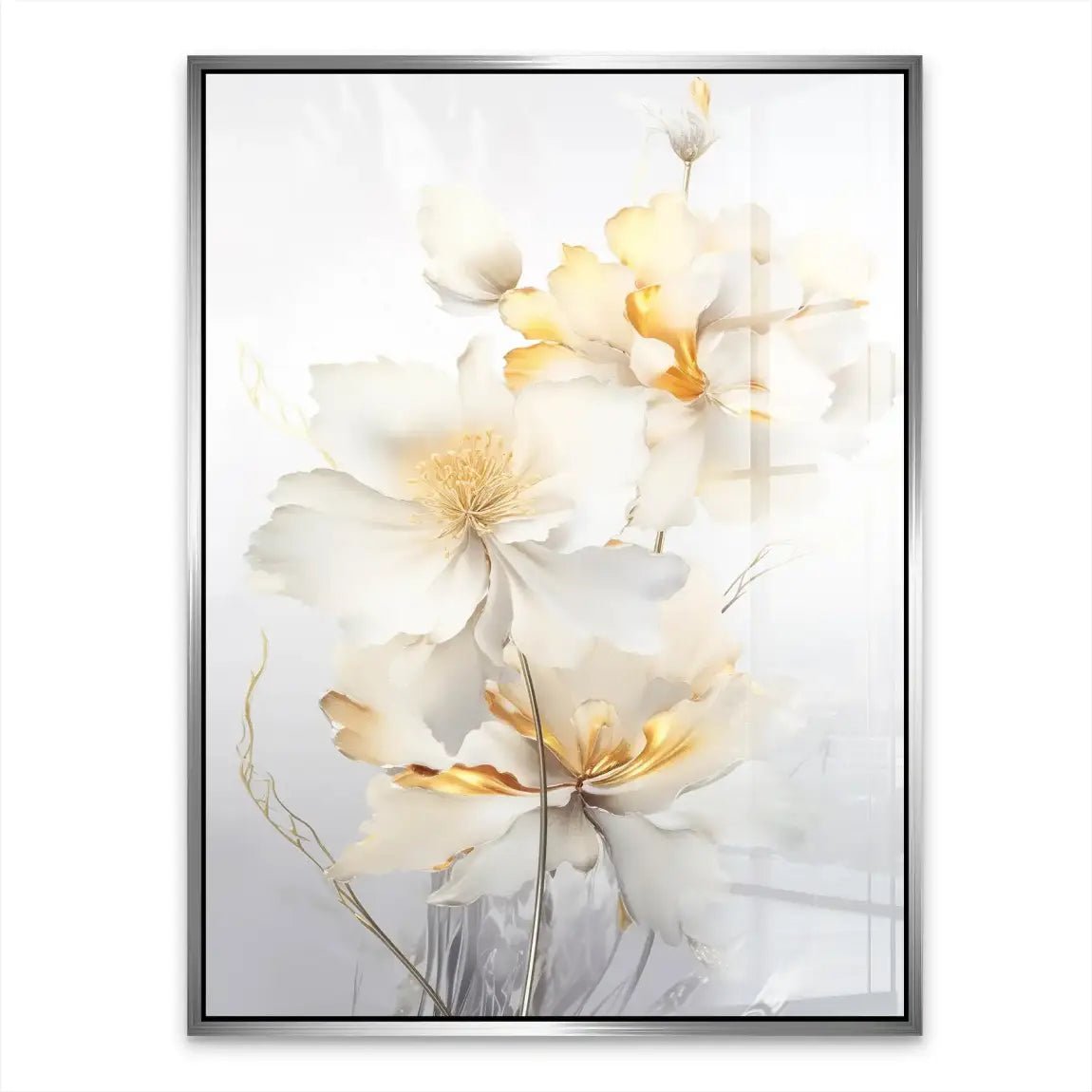 White Flower Acrylglasbild INGALERIE