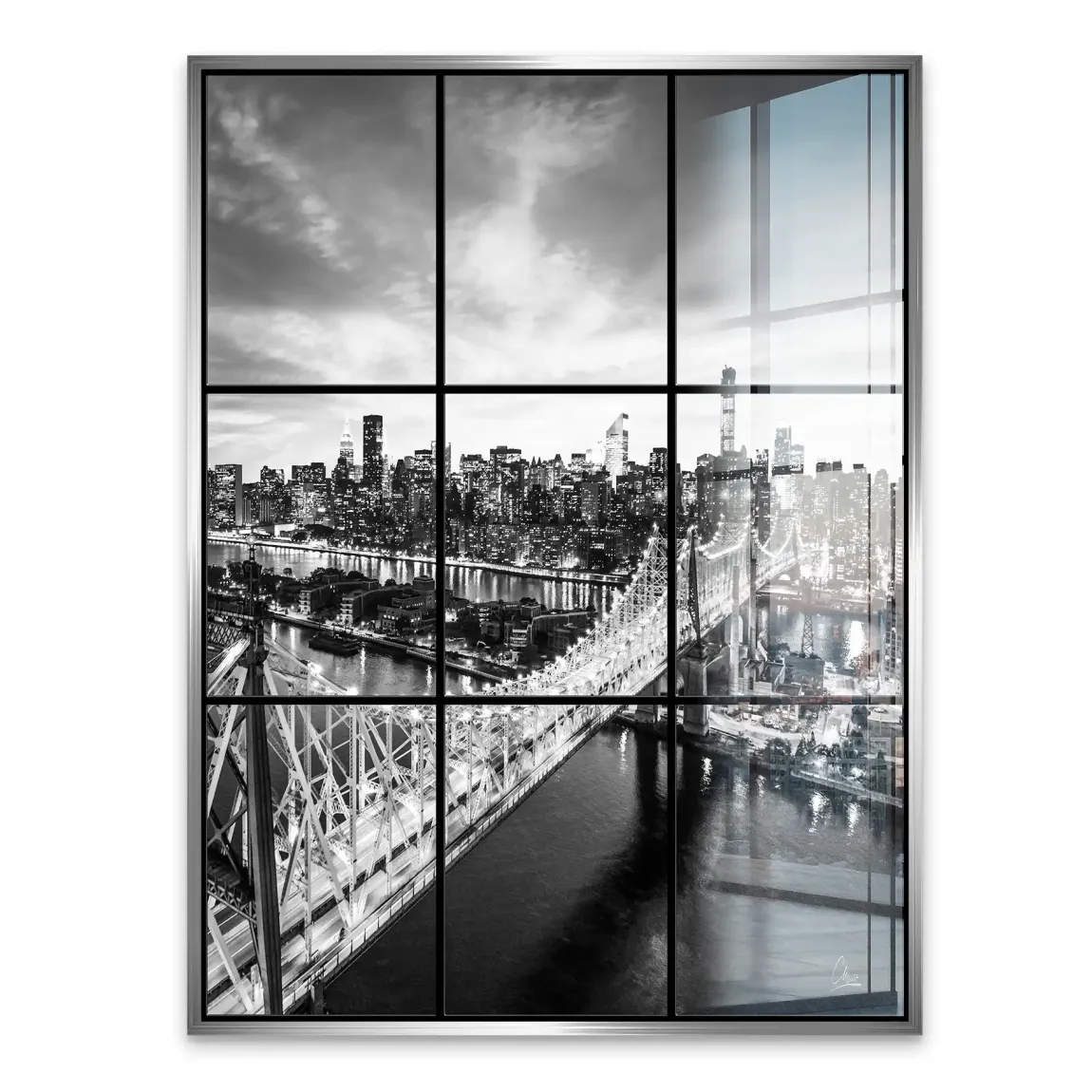 Bridge Lights New York Acrylglasbild