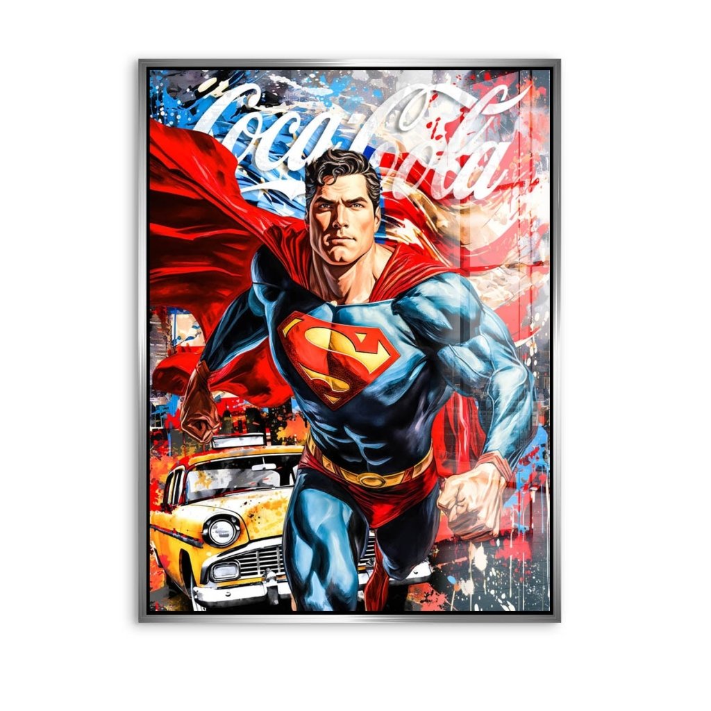 Pop Art Acrylglas Bild Superman New York INGALERIE