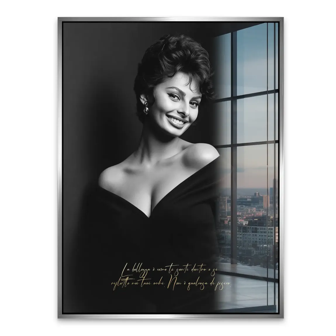 Sophia Loren Sorriso Acrylglasbild