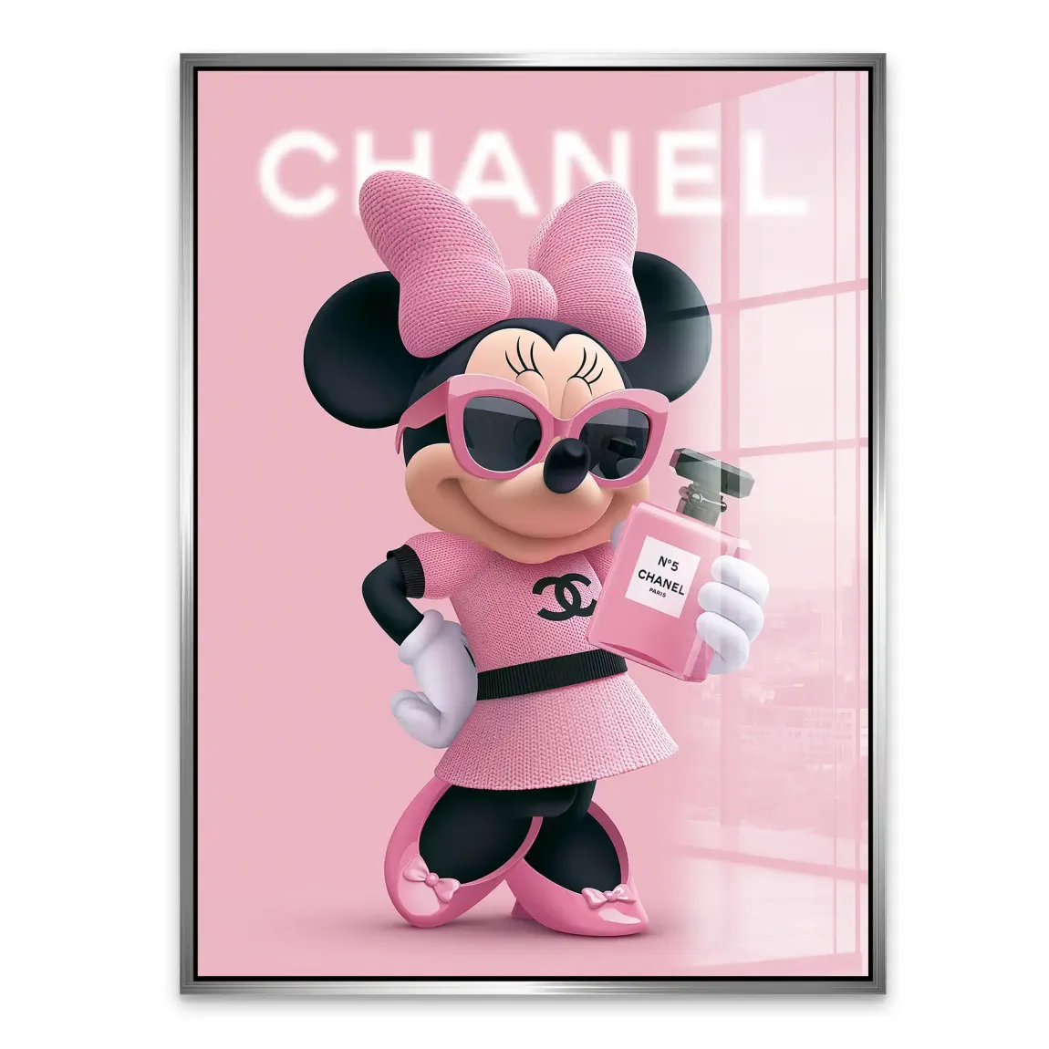 Minnie Rosé Chic Acrylglasbild