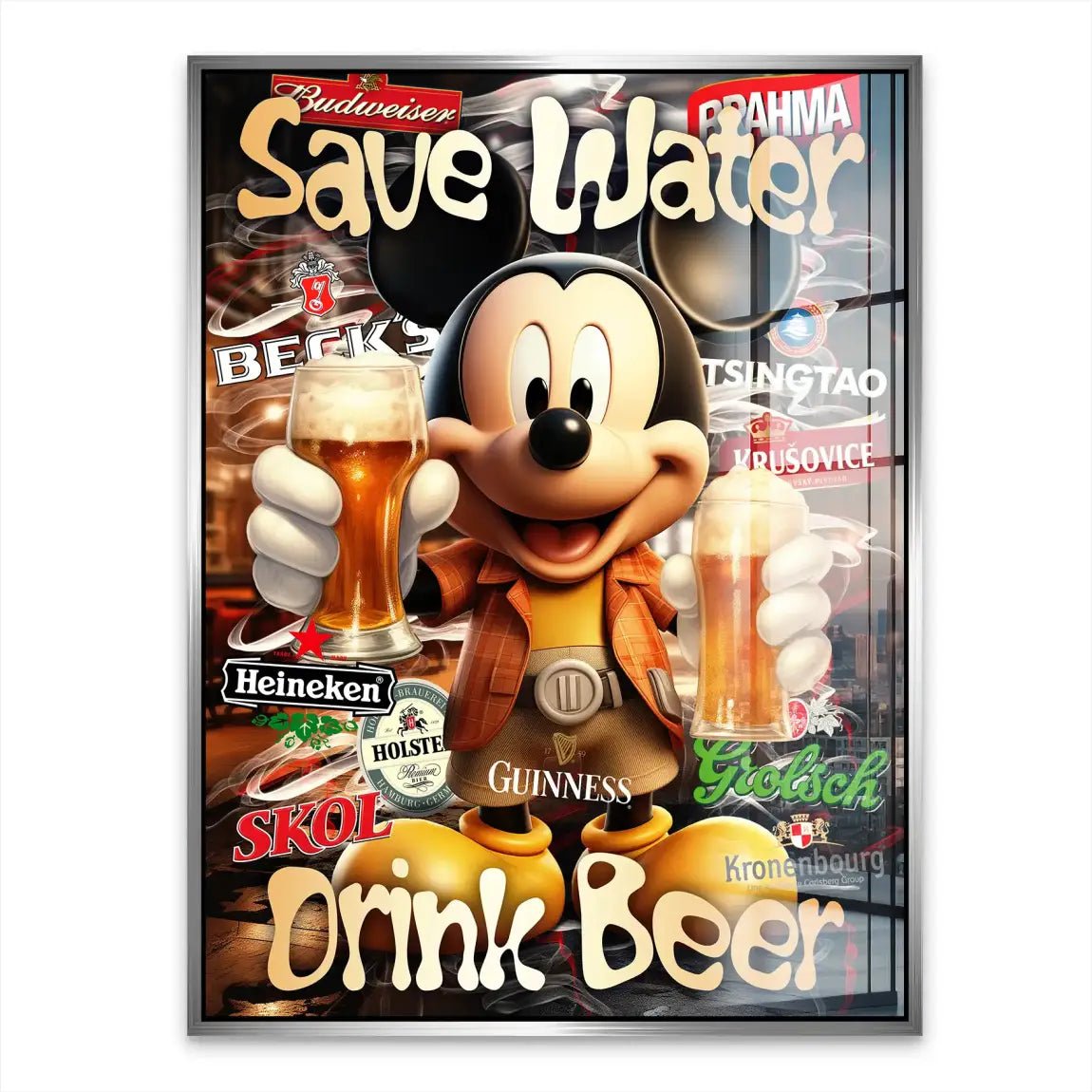 Micky Drink Beer Acrylglasbild INGALERIE