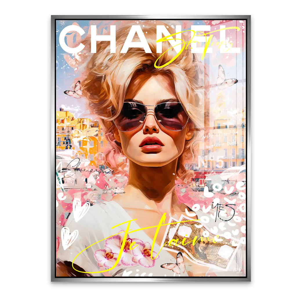 Pop Art Bardot JeTaime Acrylglas Bild INGALERIE