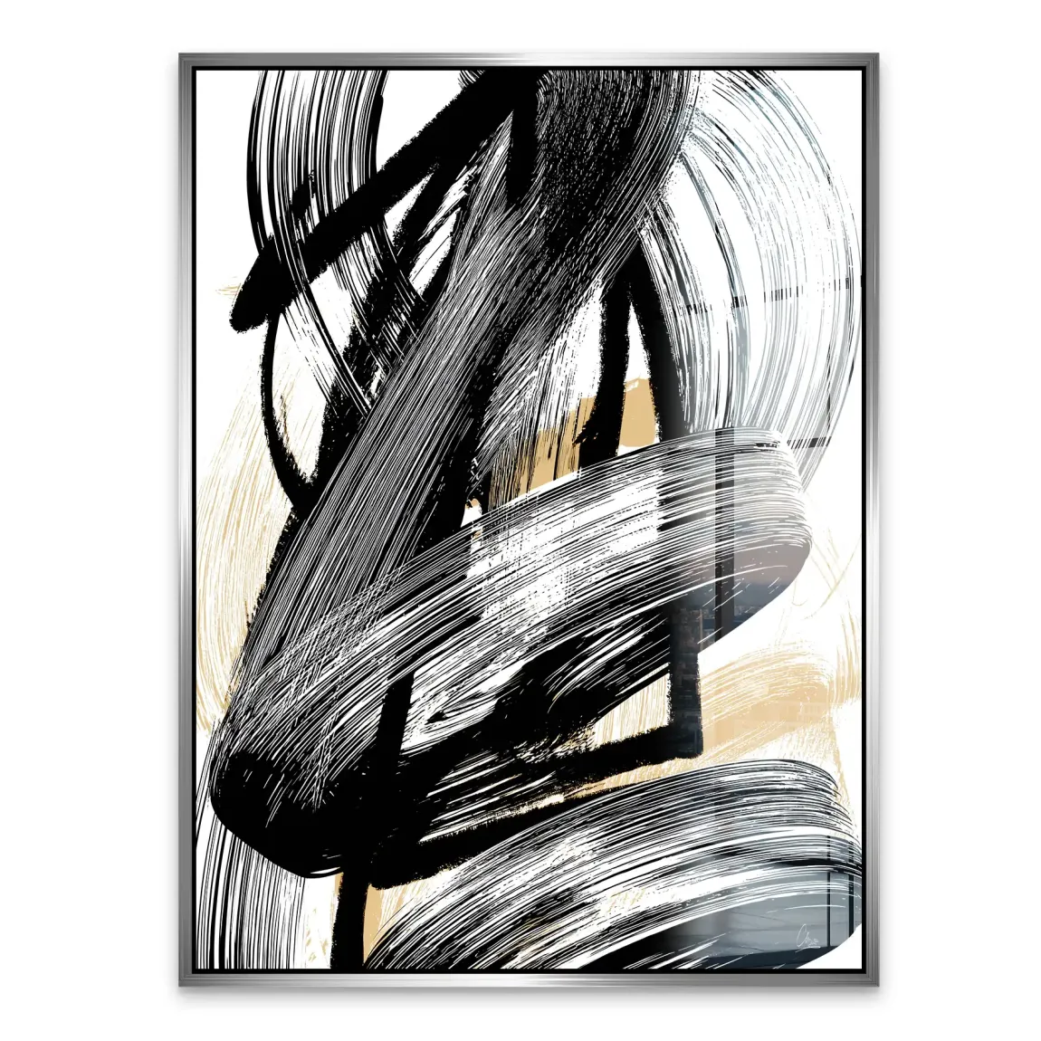 Black Motion Abstrakt Acrylglasbild