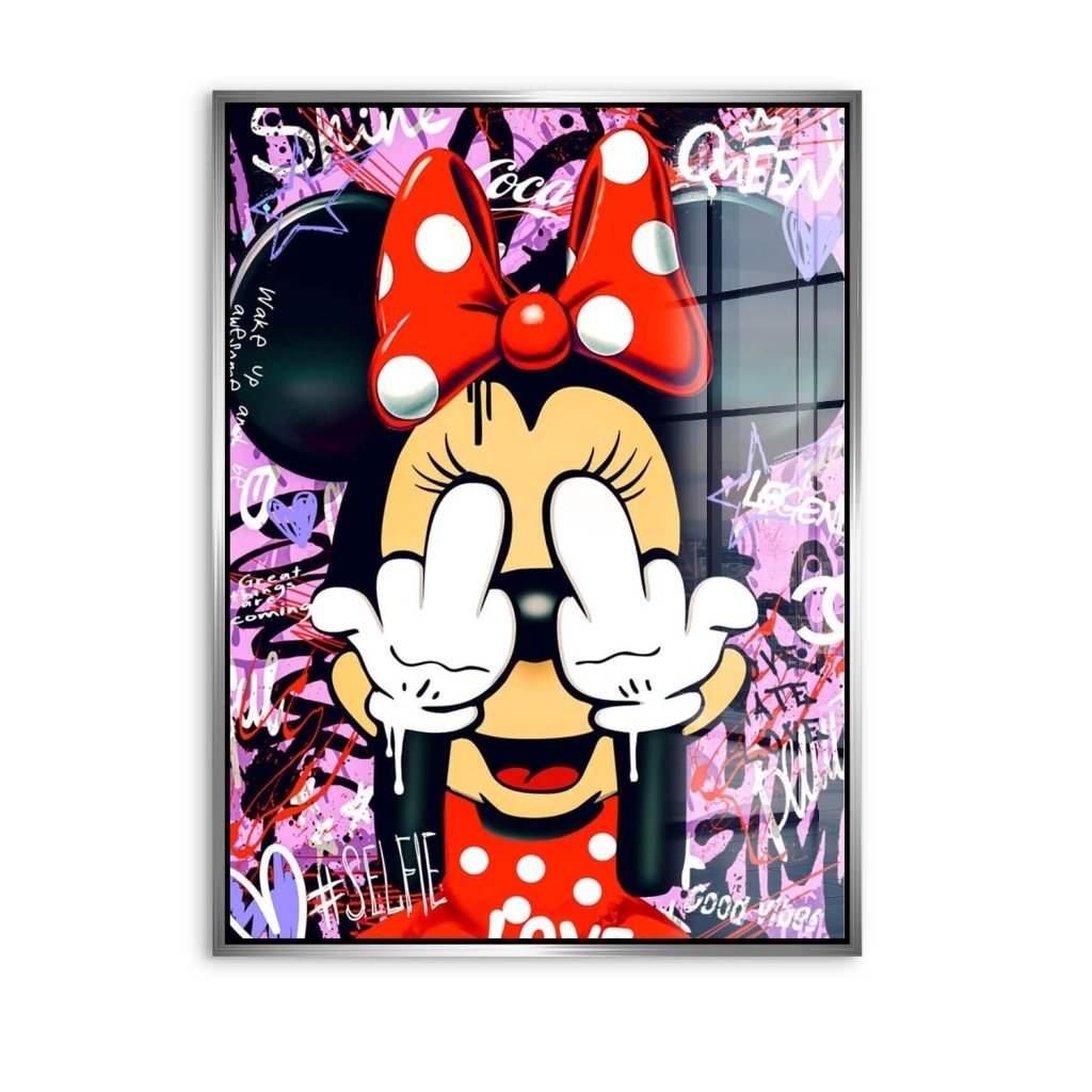 Bad Minnie Street Art Acrylglas Bild INGALERIE