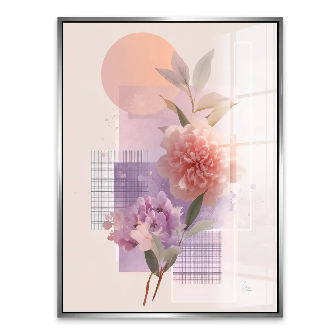 Soft Petal Harmony Acrylglasbild