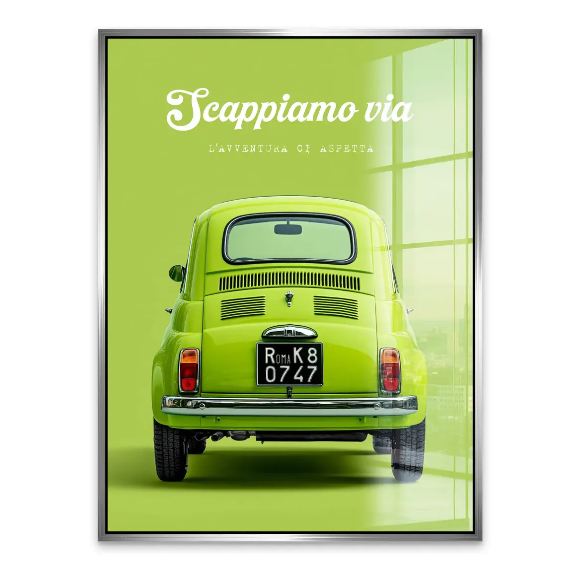Fiat 500 Italia Acrylglasbild