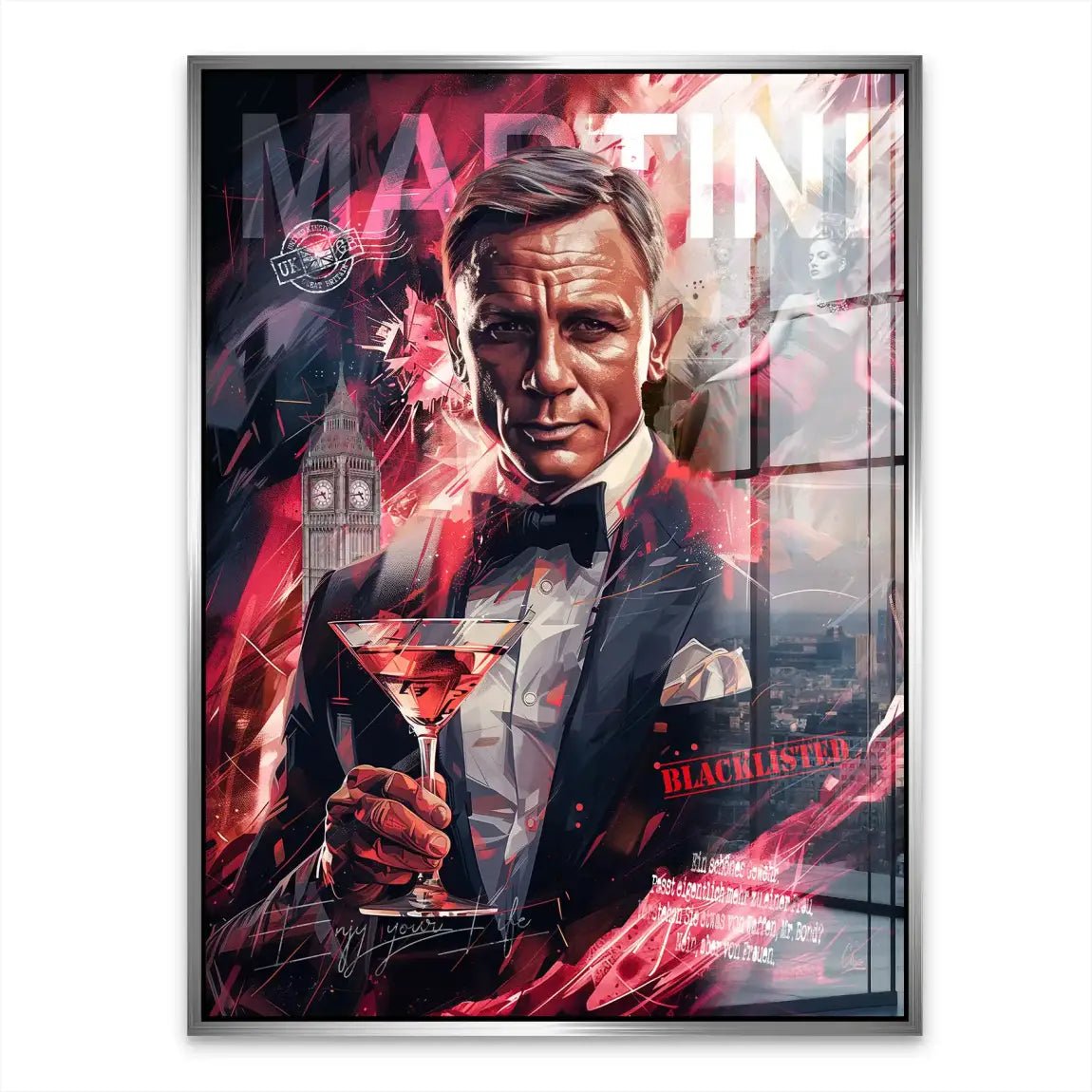 Bond Martini Style Acrylglasbild INGALERIE