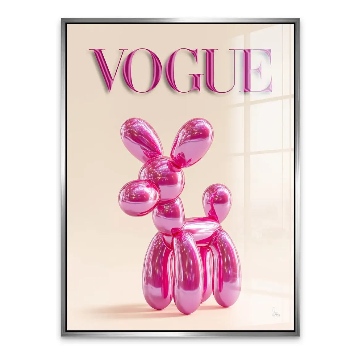 Vogue Hund Acrylglasbild
