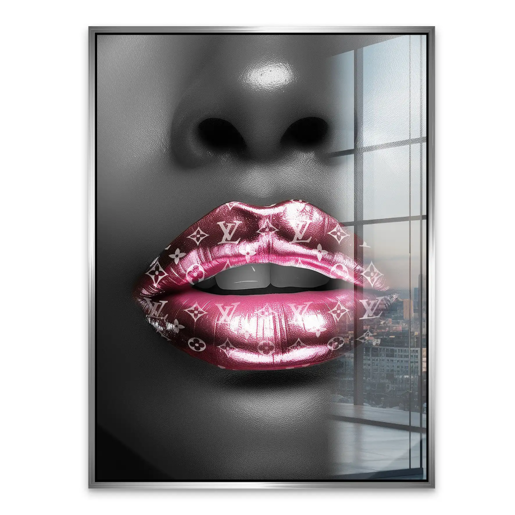Vuitton Pink Lips Acrylglas Bild INGALERIE