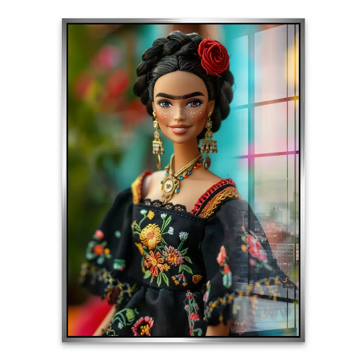 Frida Barbie Smile Acrylglasbild