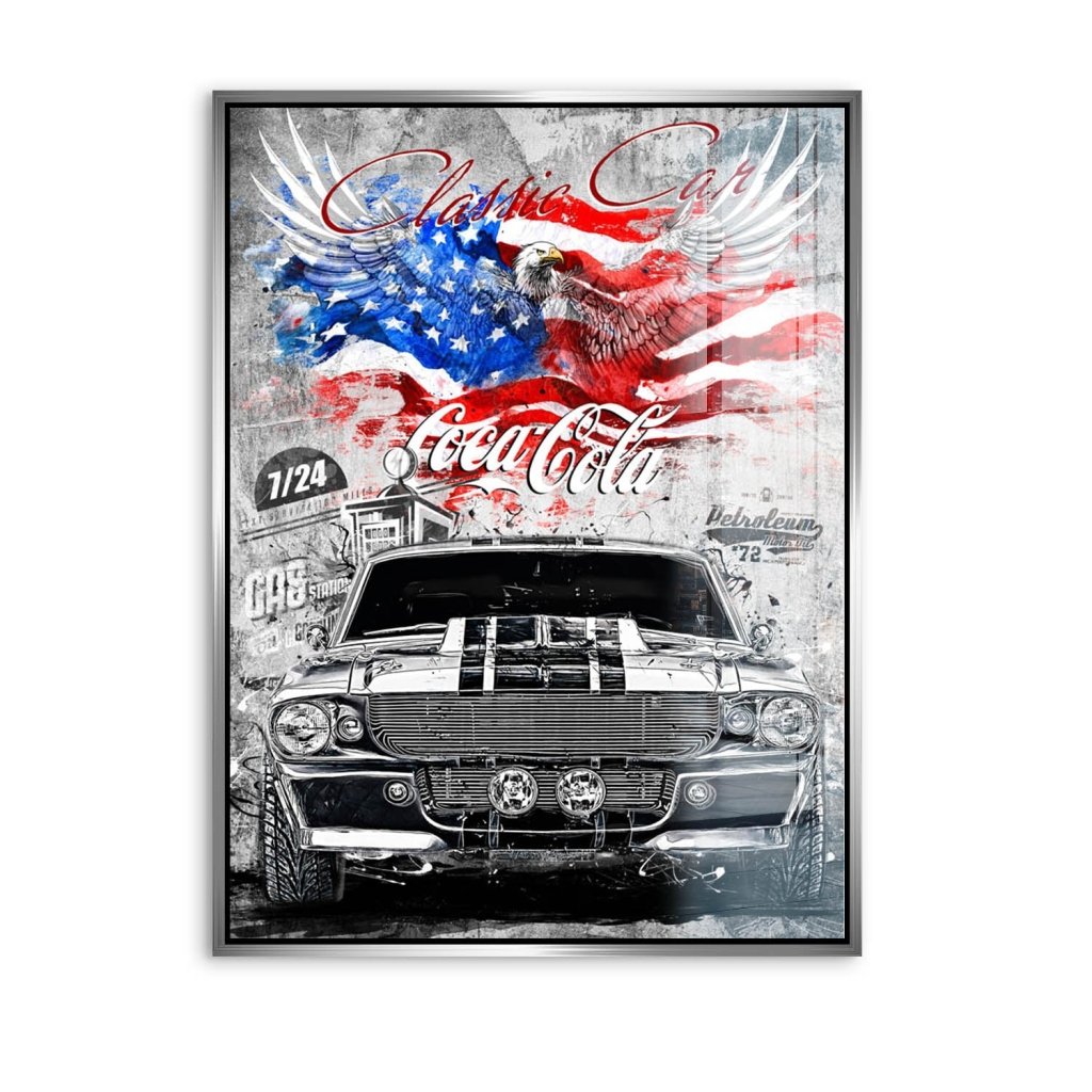 Ford Mustang Pop Art Modern Style Acrylglas Bild INGALERIE