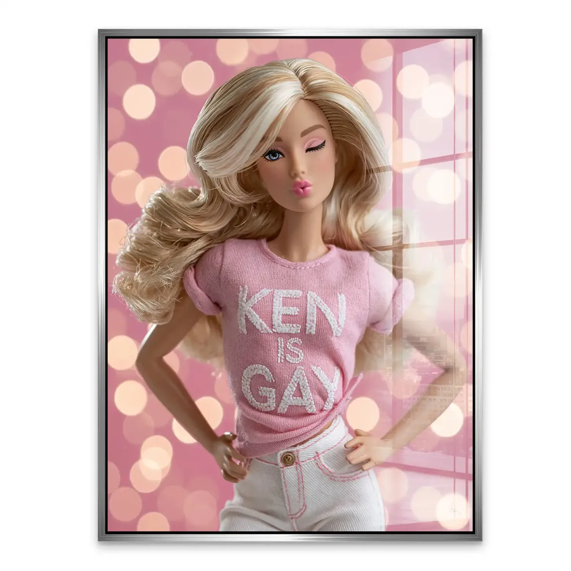 Barbie Ken is Gay Acrylglasbild