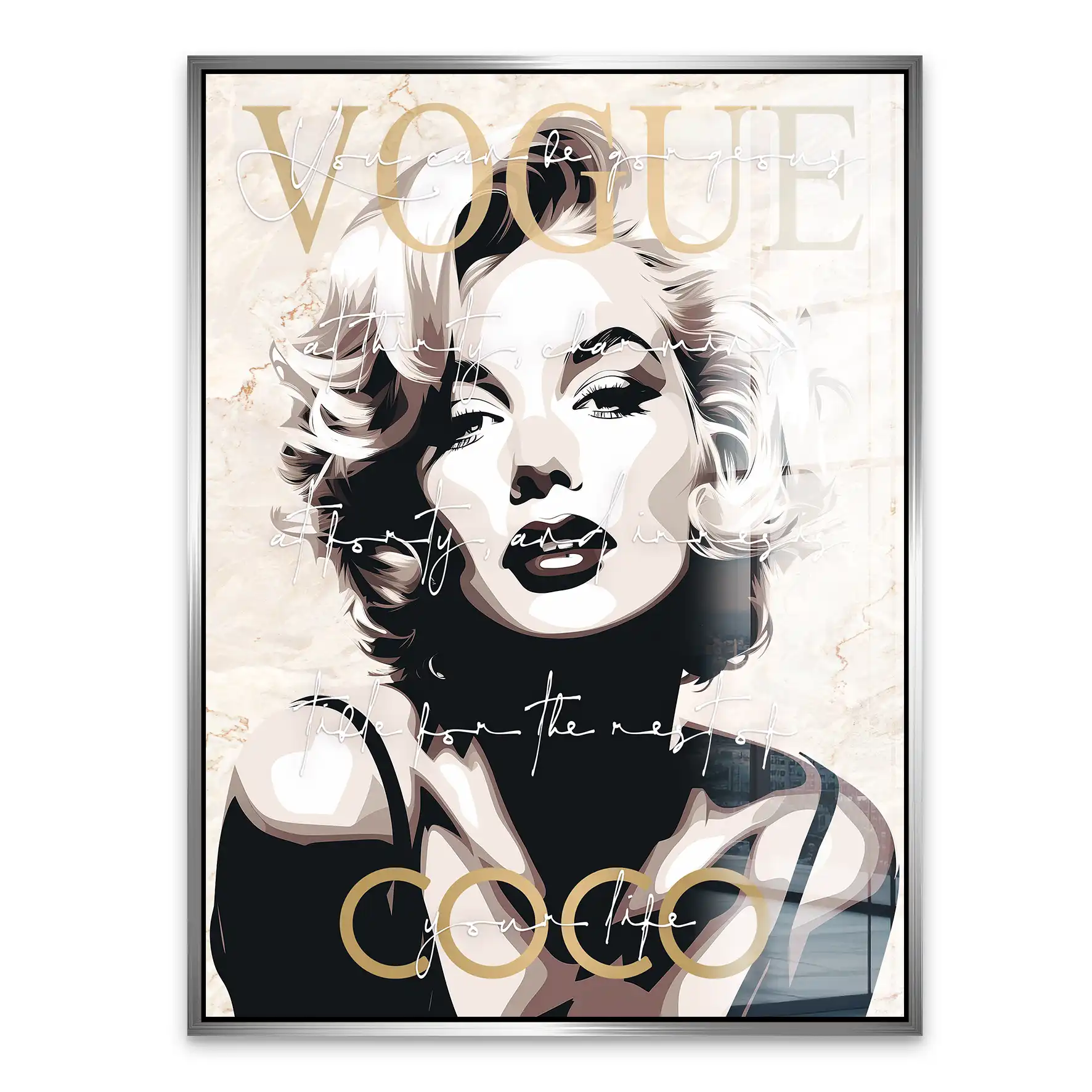 Marilyn Monroe Vogue Coco Acrylglas Bild INGALERIE