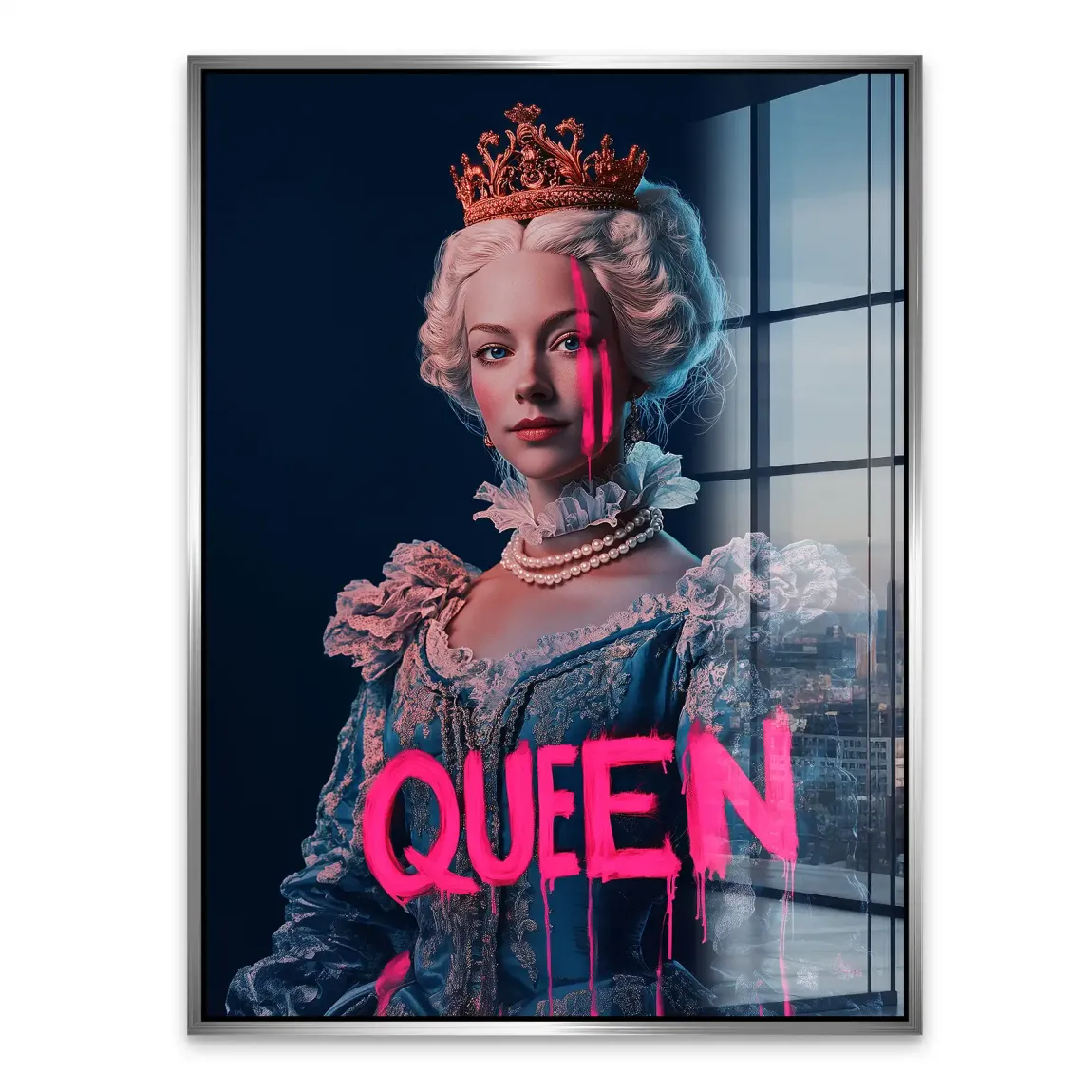 Queen Neon Art Acrylglasbild
