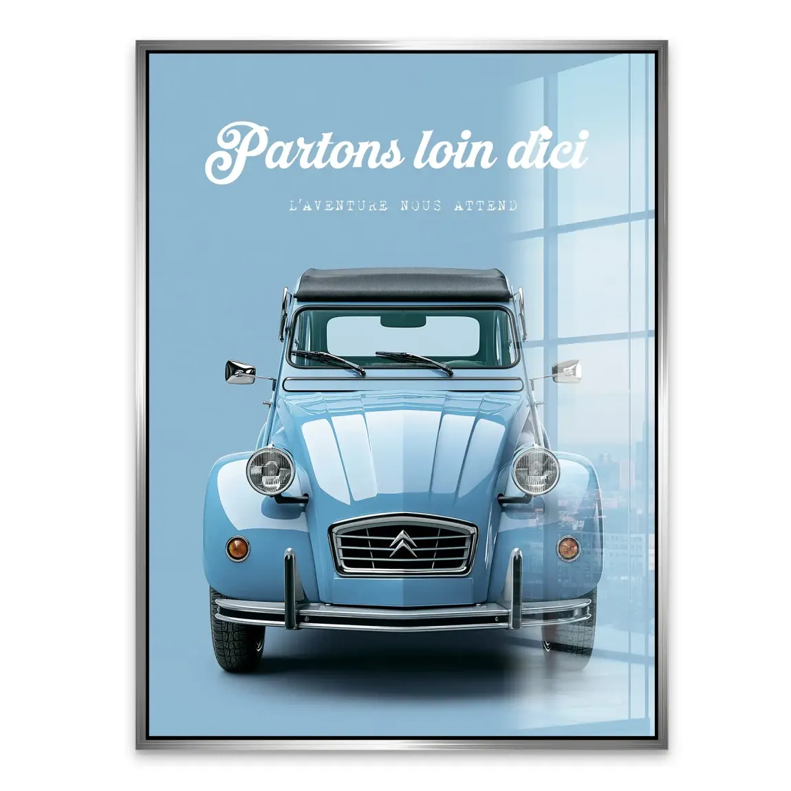 Citroen 2CV Bleu Acrylglasbild