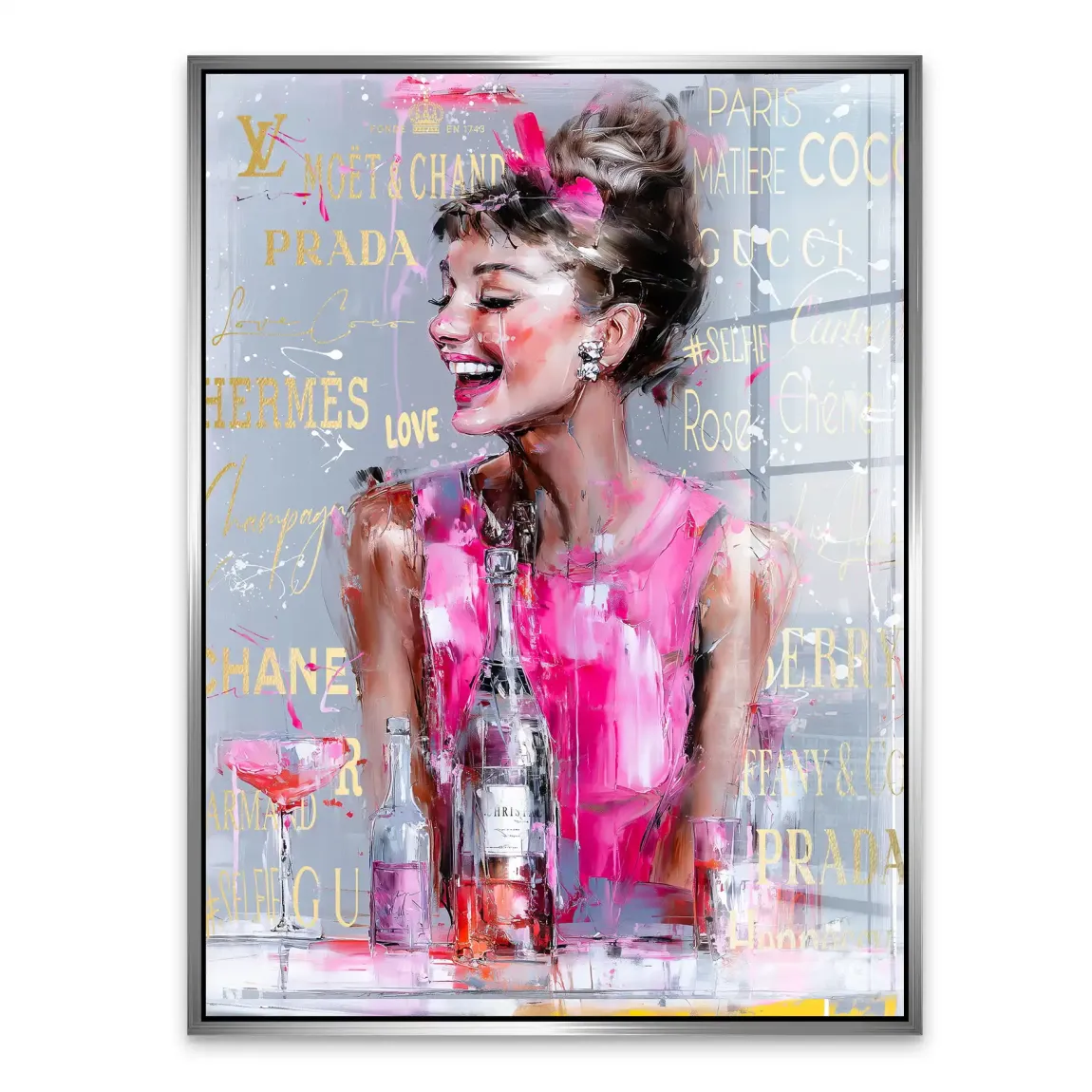 Audrey Pop Couture Acrylglasbild