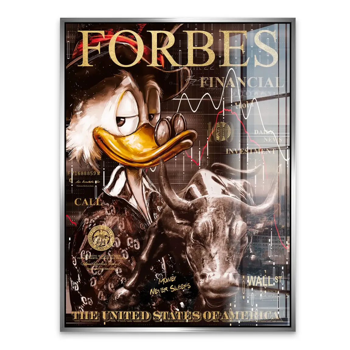 Wall Street Duck Acrylglasbild