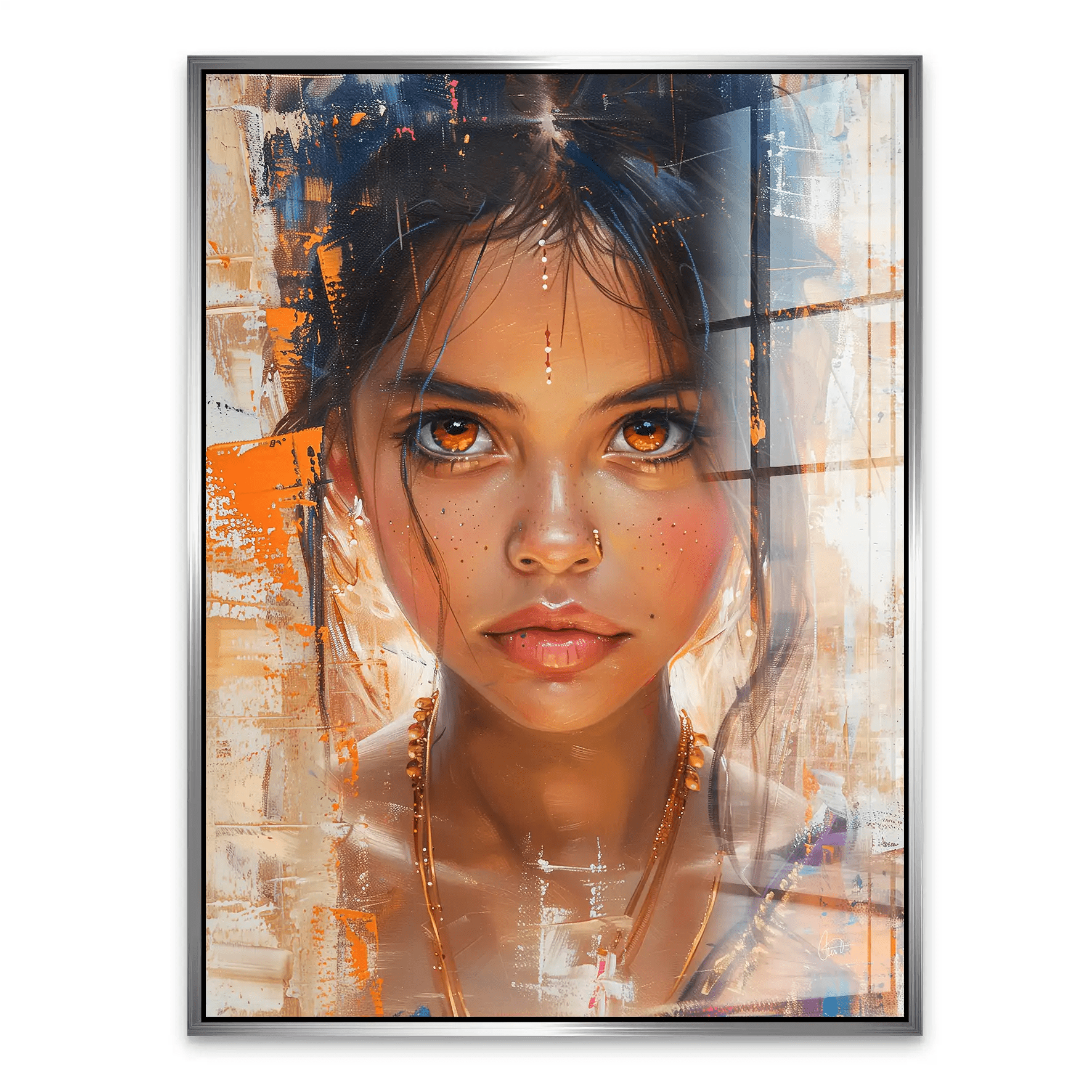 Indian Girl Abstrakt Acrylglas Bild INGALERIE