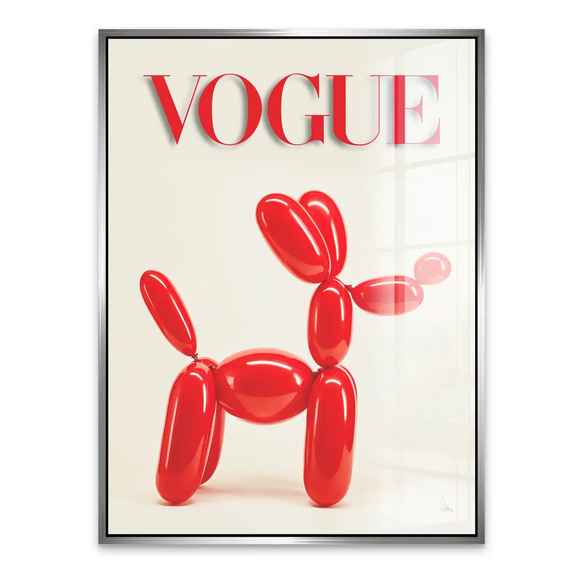 Ballonhund Couture Acrylglasbild