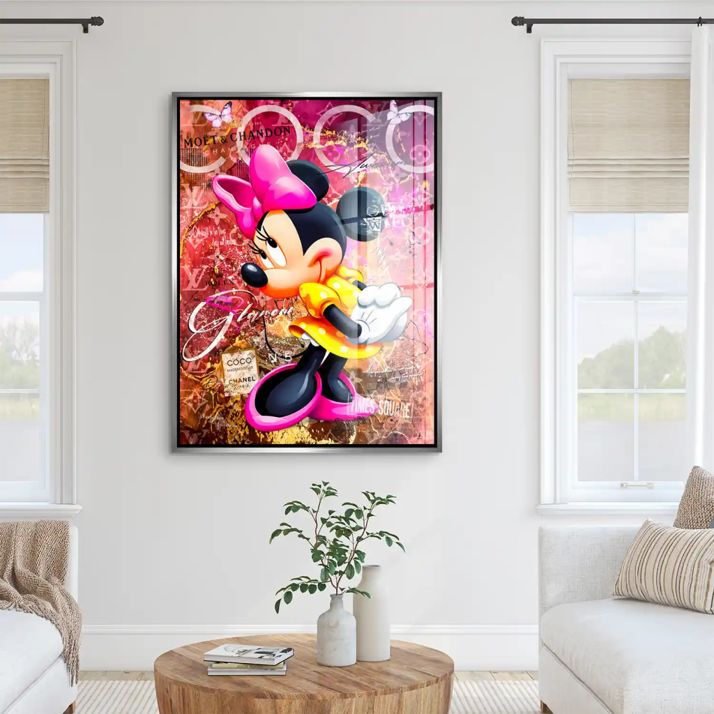 Minnie Maus Moet Pop Art Acrylglas Bild INGALERIE