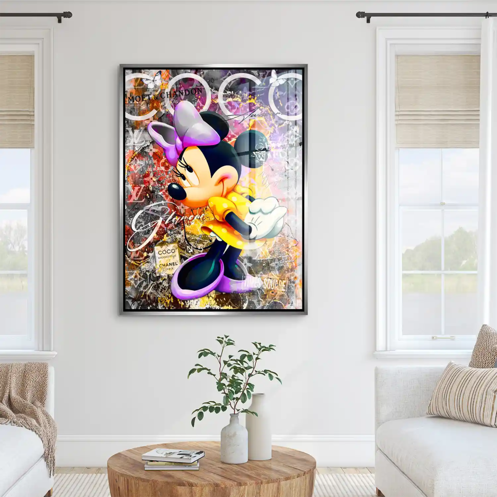 Minnie Maus Glamour Pop Art Acrylglas Bild INGALERIE