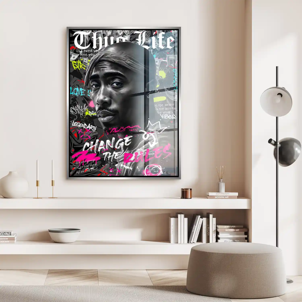 Pop Art Tupac Rules Acrylglas Bild INGALERIE