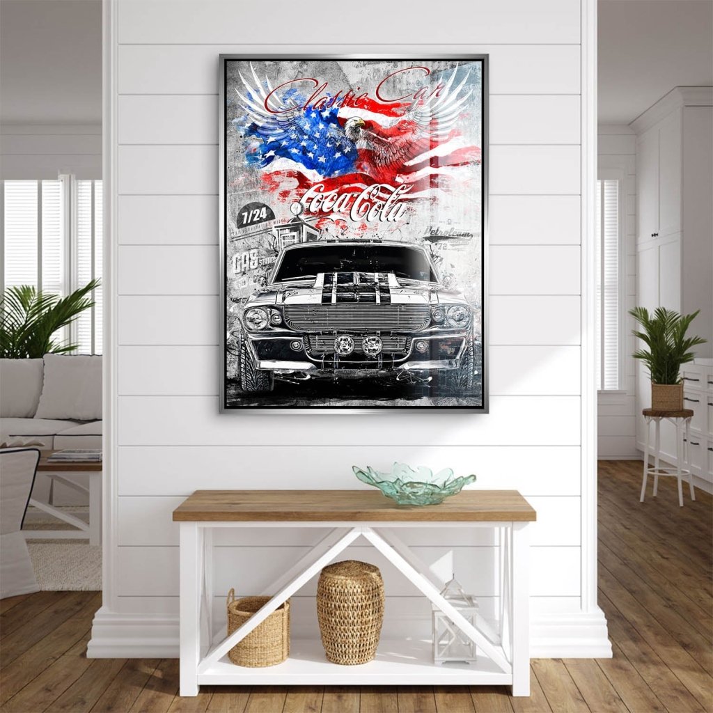 Ford Mustang Pop Art Modern Style Acrylglas Bild INGALERIE