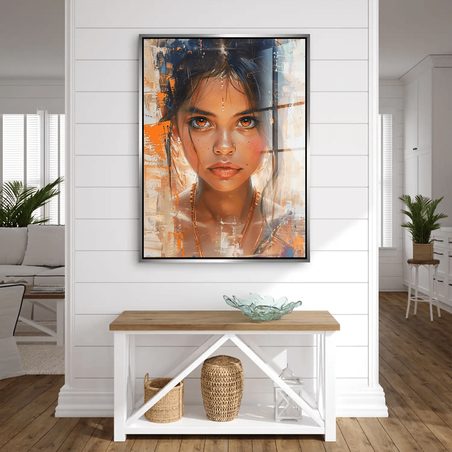 Indian Girl Abstrakt Acrylglas Bild INGALERIE