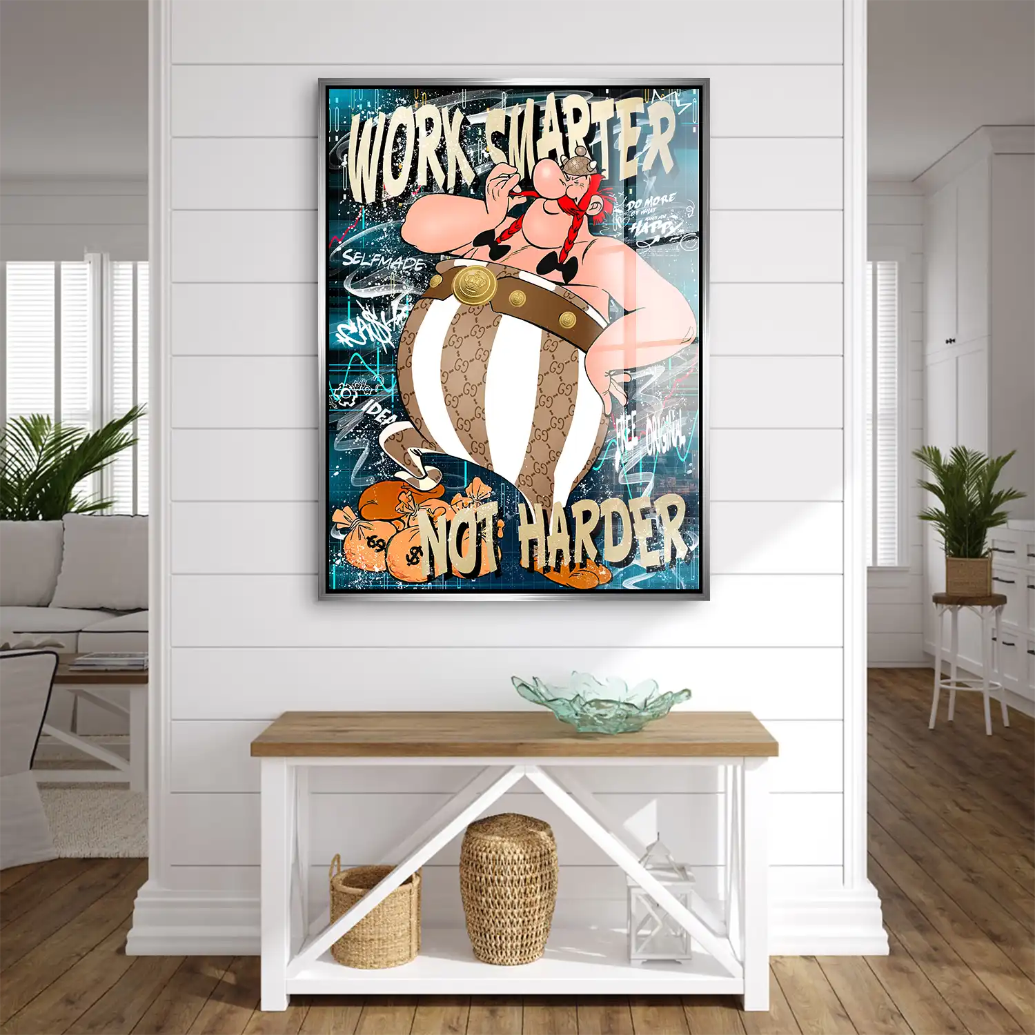 Obelix Work Smarter Acrylglas Bild INGALERIE