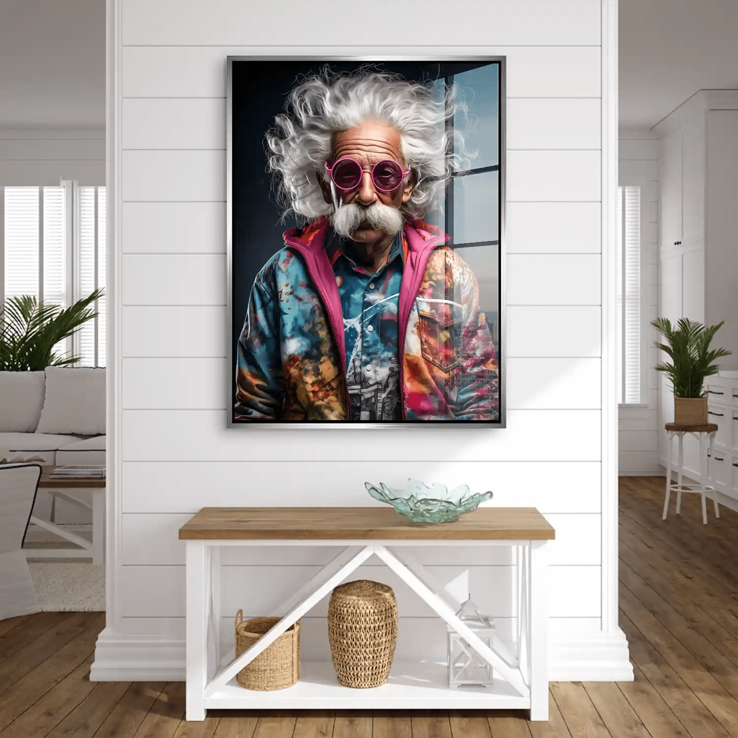 Einstein Hipster Style Acrylglas Bild INGALERIE