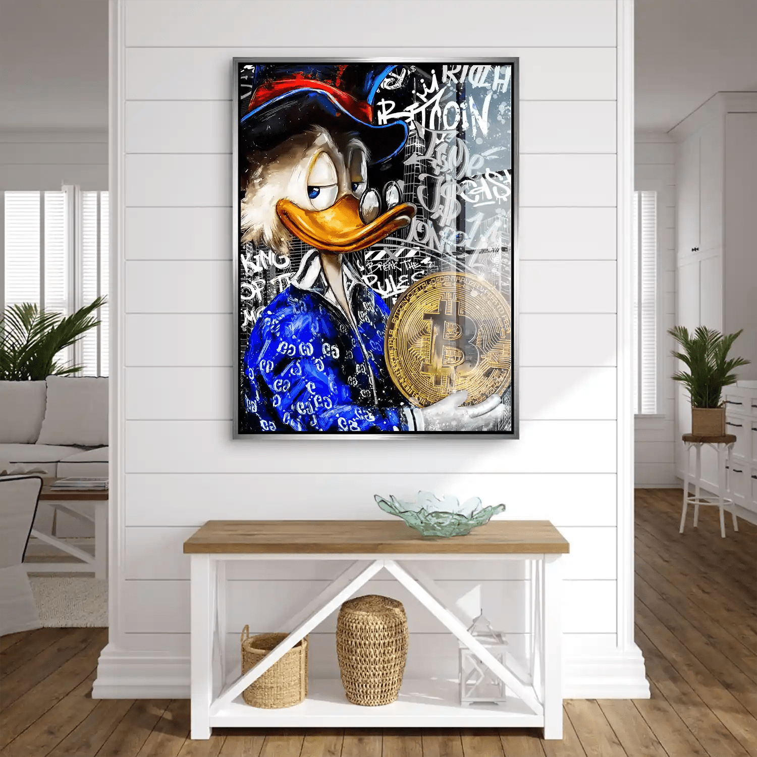 Dagobert Bitcoin Nr.2 Pop Art Acrylglas Bild INGALERIE