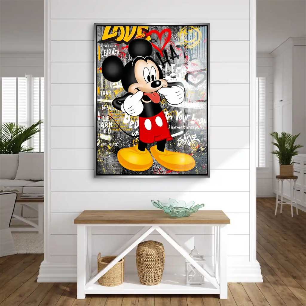 Micky Love and Hate Pop Art Acrylglas Bild INGALERIE