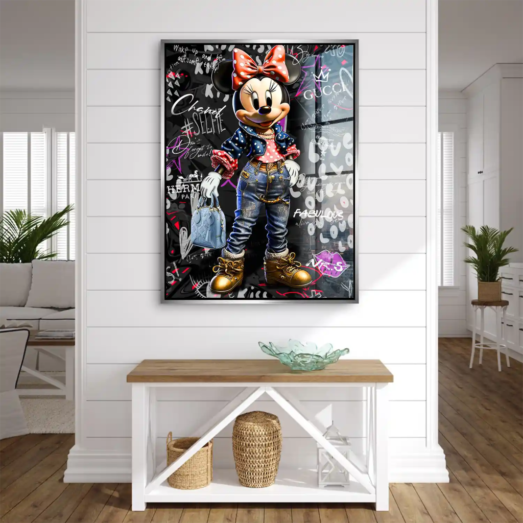 Minnie Maus Comic Street Art Acrylglas Bild INGALERIE