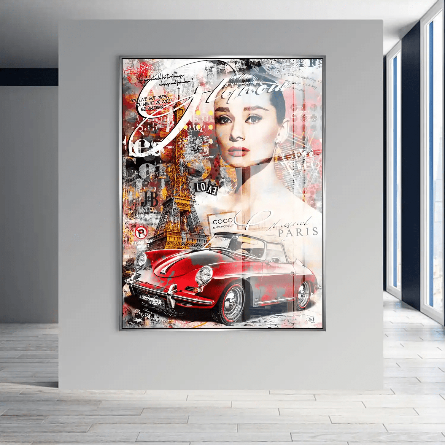 Audrey Porsche Pop Art Acrylglas Bild INGALERIE