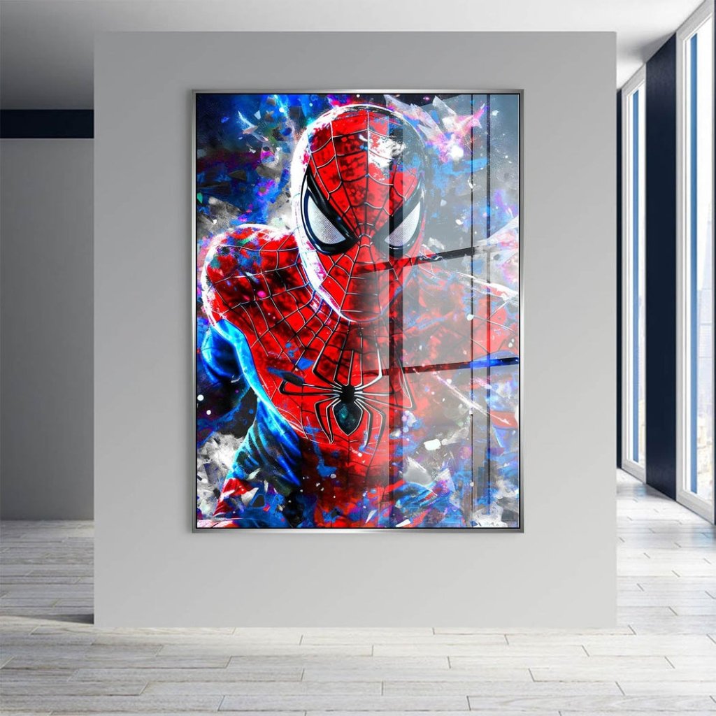 Spiderman Abstrakt Style Acrylglas Bild INGALERIE