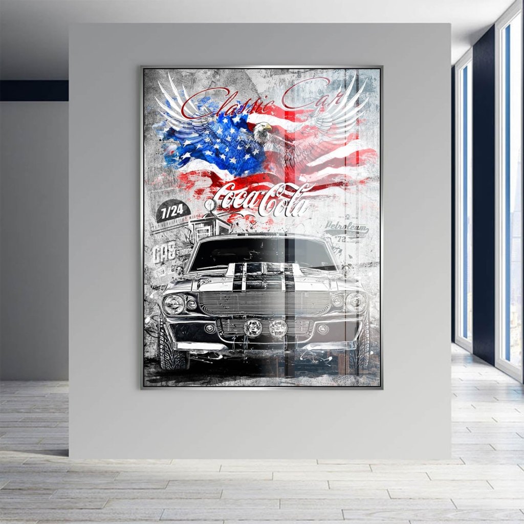 Ford Mustang Pop Art Modern Style Acrylglas Bild INGALERIE