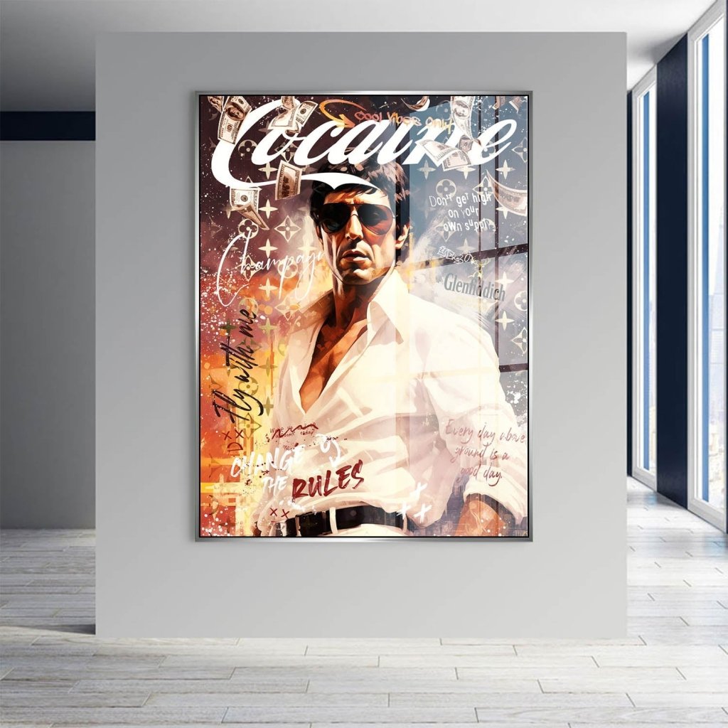 Acrylglas Bild Scarface Cocaine INGALERIE