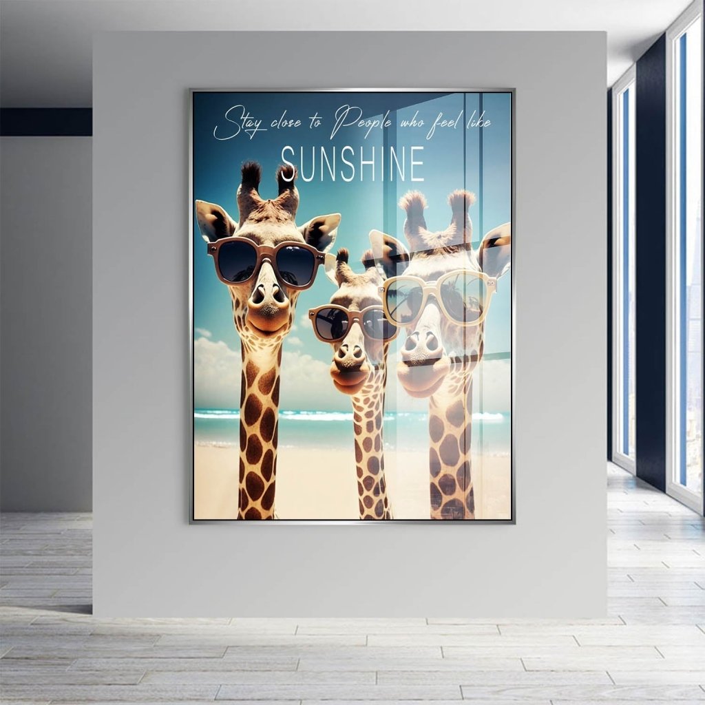 Giraffe Sunshine Acrylglas Bild INGALERIE