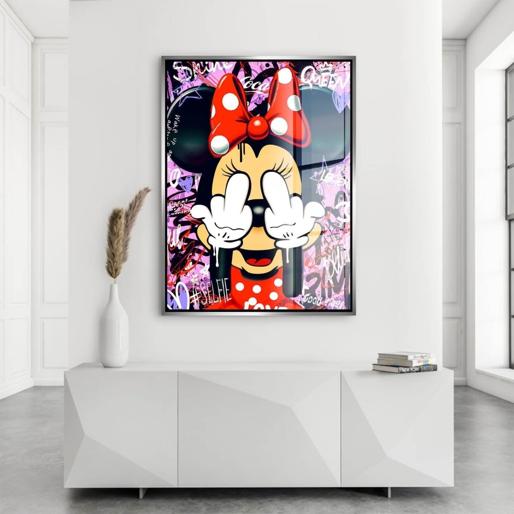 Bad Minnie Street Art Acrylglas Bild INGALERIE