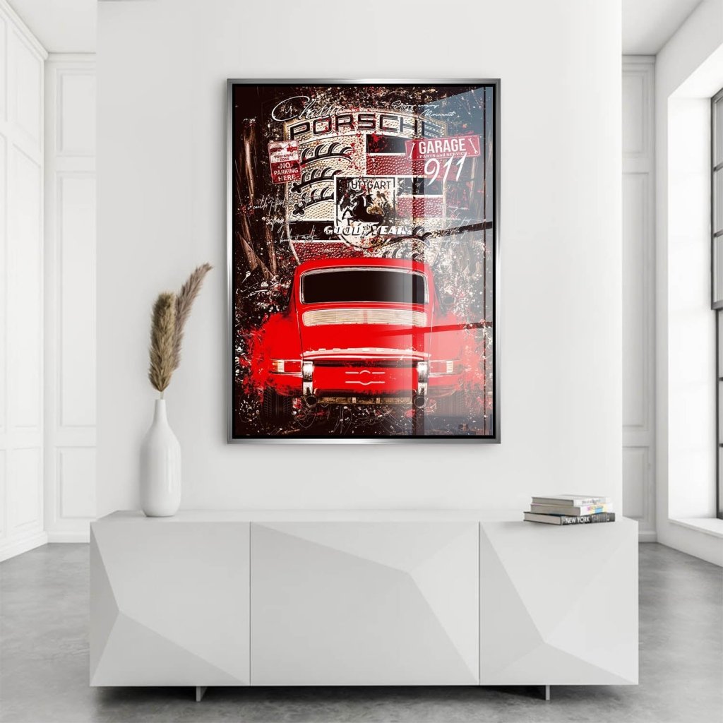 Porsche 911 Retro Style Acrylglas Bild INGALERIE