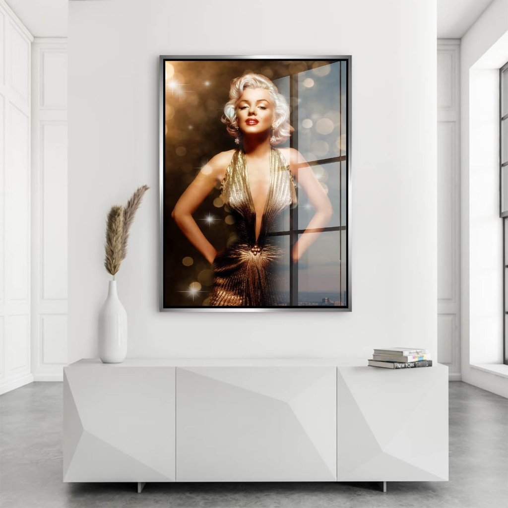 Marilyn Monroe Gold Style Acrylglas Bild INGALERIE